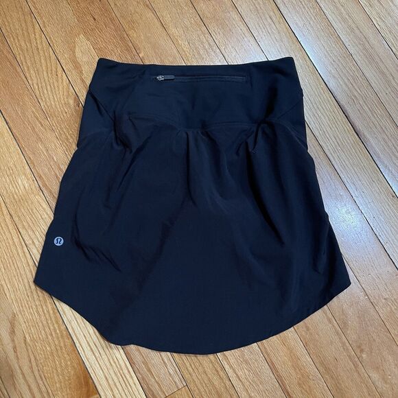 Lululemon Essential High Rise Running Skirt Skort Size 2 Black Long W8ACVT NWOT - Picture 7 of 13